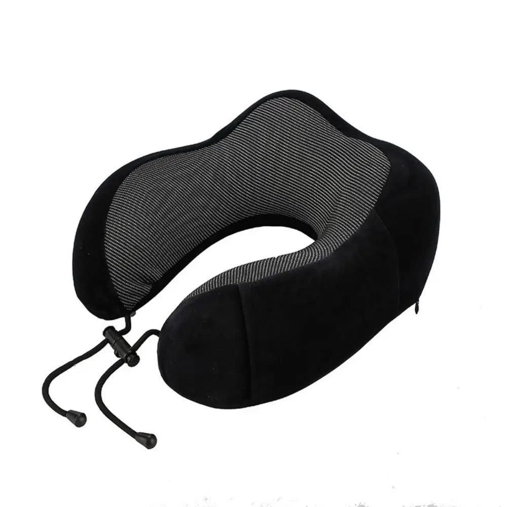 Memory Foam Travel Pillow Neck Support Cushion Without Carry Bag Ear Plugs Mask