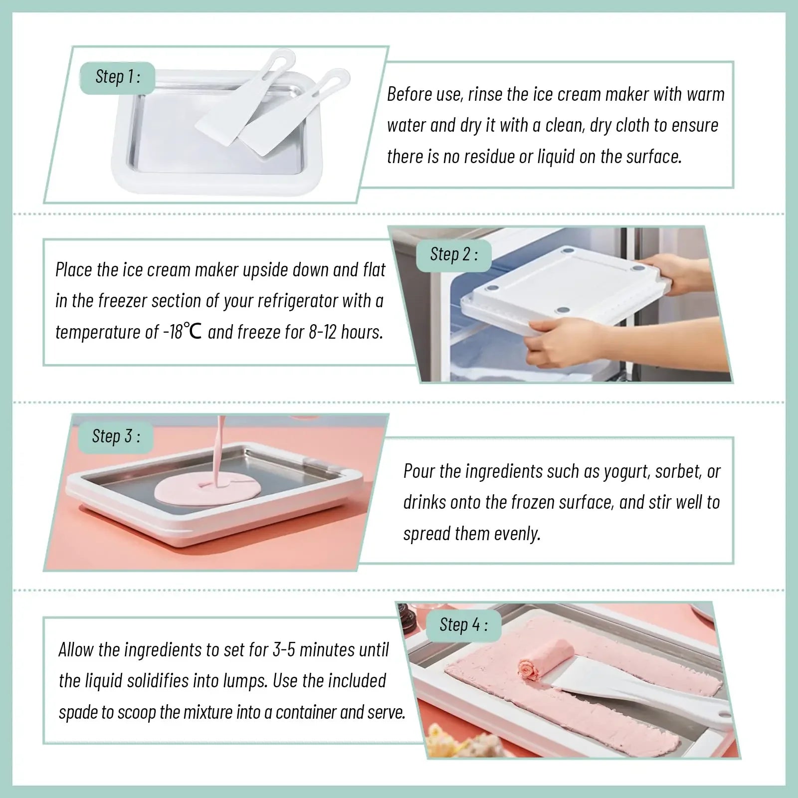 RollCraft™ DIY Rolled Ice Cream Maker | Make Thai-Style Ice Cream at Home