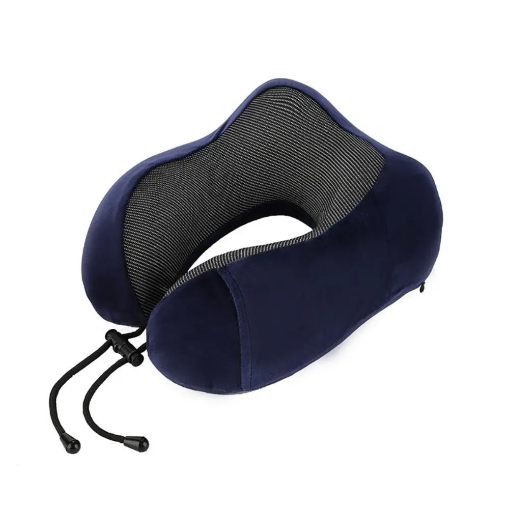 Memory Foam Travel Pillow Neck Support Cushion Without Carry Bag Ear Plugs Mask