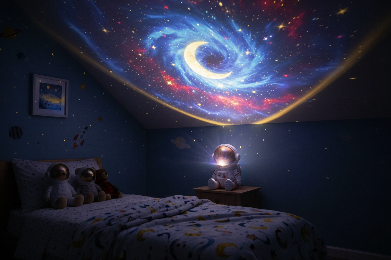 Astronaut Galaxy Projector Lamp - Star Projector Light, Bluetooth Speaker, Star and Moon Galaxy Lights for Bedroom with  remote